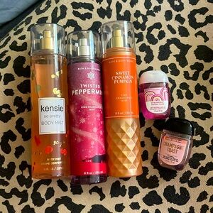 bath and bodyworks perfume and hand sanitizer plus a tjmaxx perfume